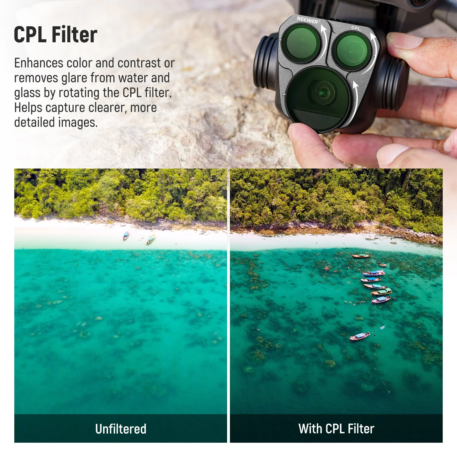 NEEWER 6 Pack ND/CPL Filter Set For DJI Mavic 3 Pro/Pro - Image 3