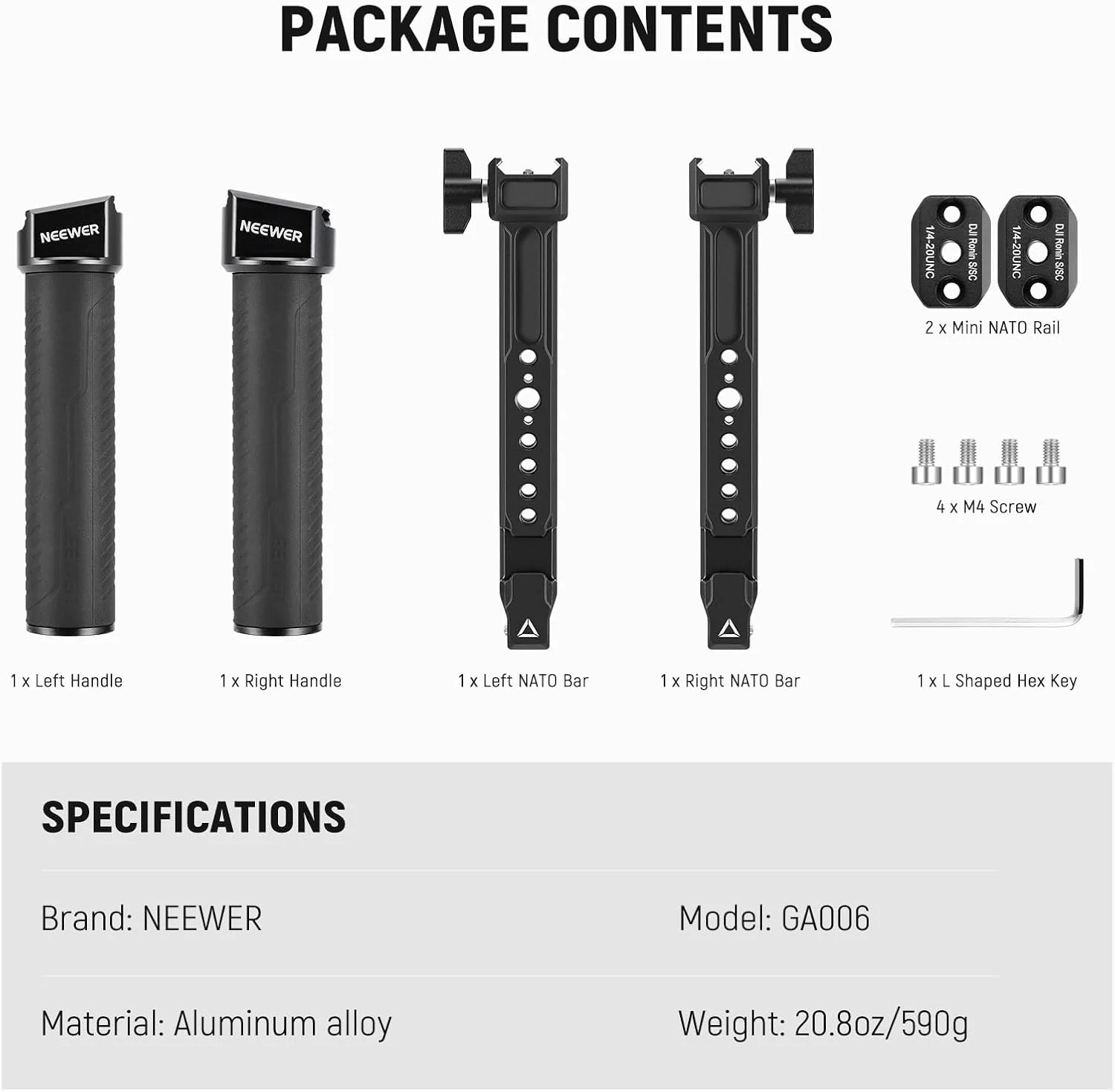 NEEWER GA006 Dual Handgrip for DJI Gimbals - Image 8