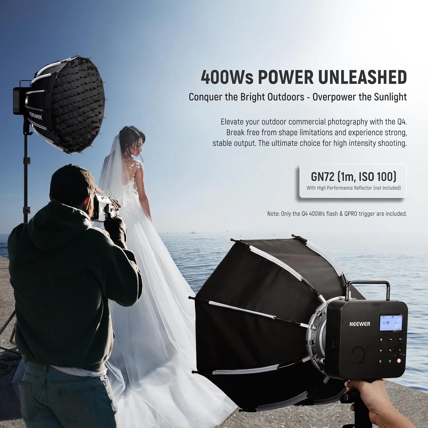 NEEWER Q4 400Ws GN72 2.4G HSS TTL Outdoor Studio Flash - Image 20
