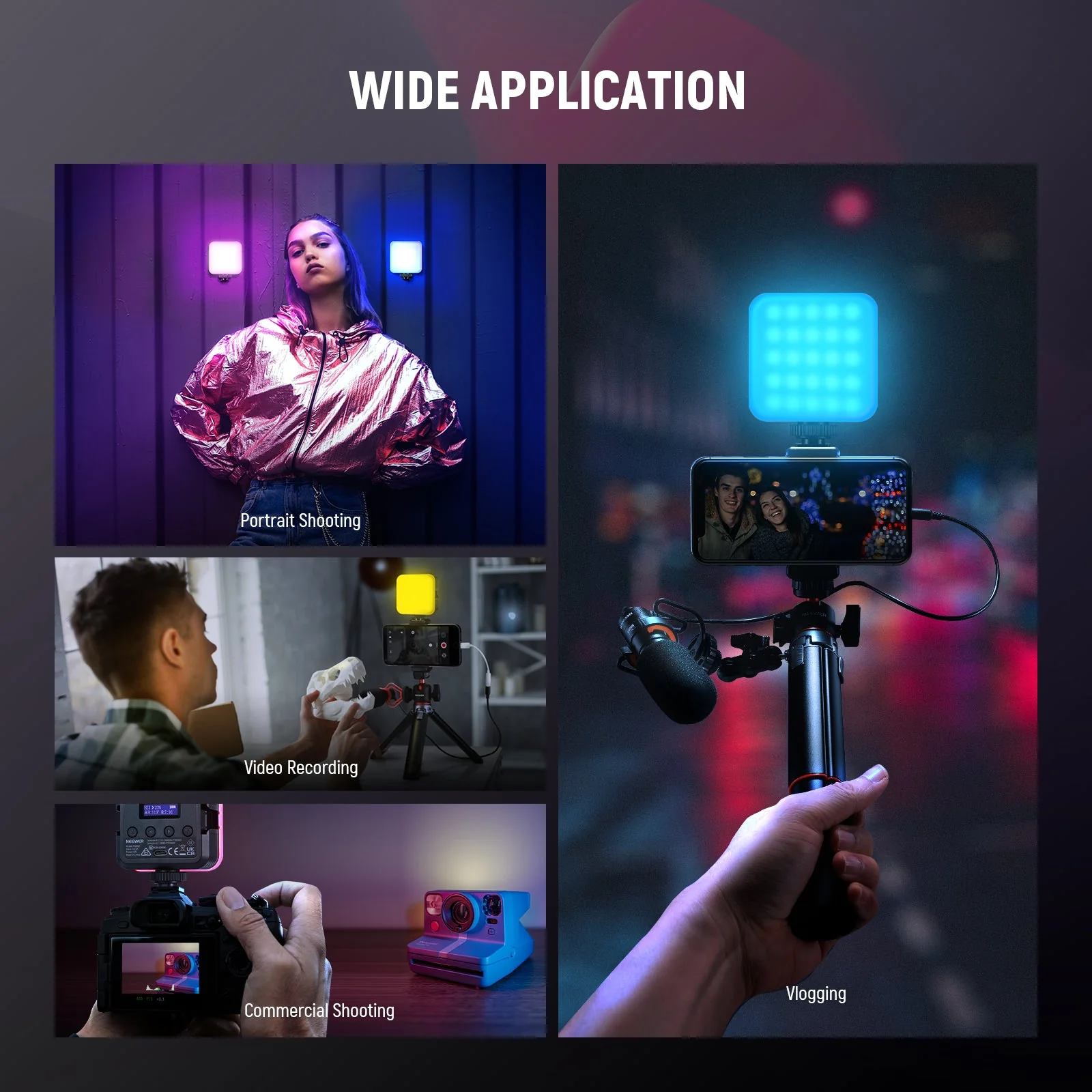 NEEWER RGB62 App Control Magnetic RGB Video Light - Image 9