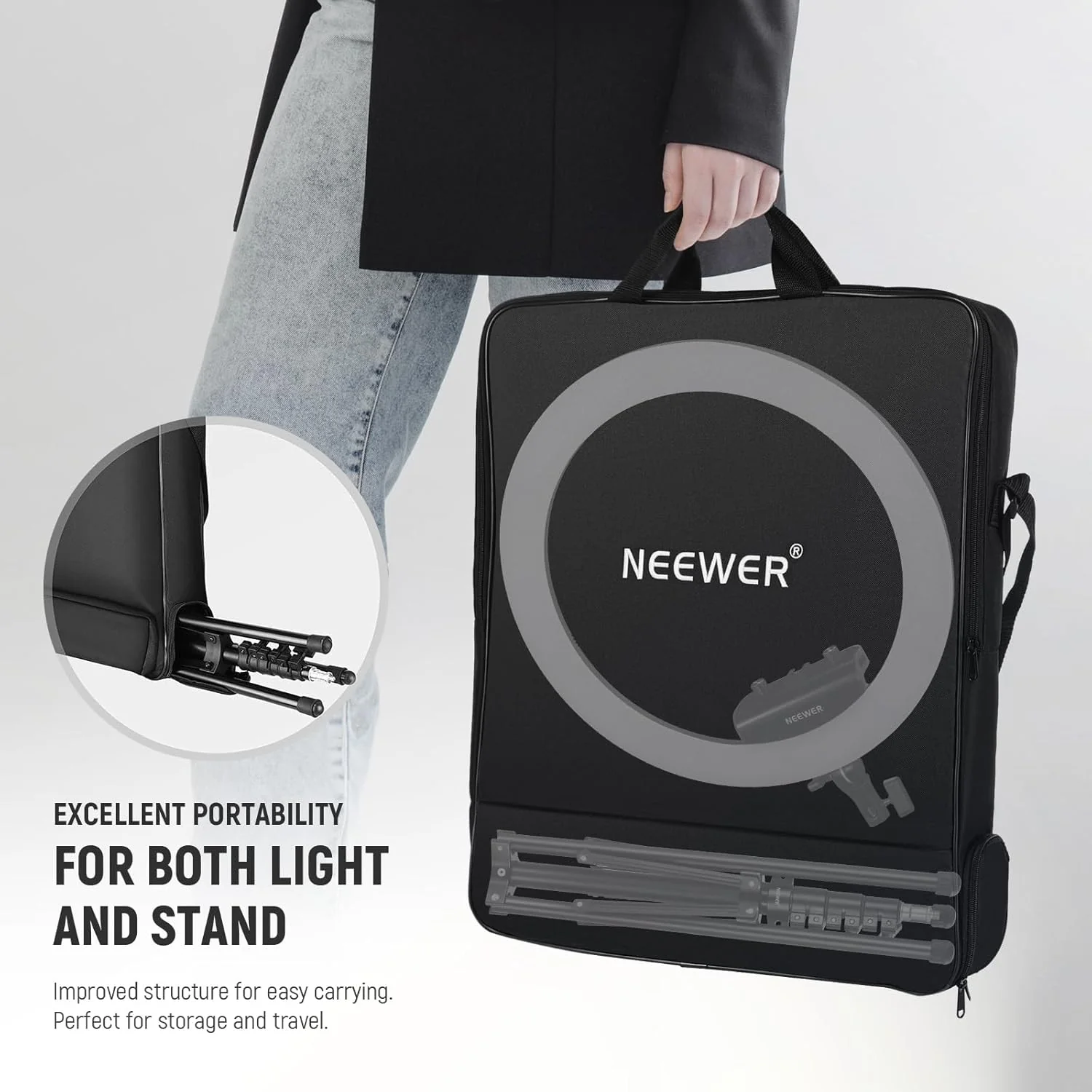 NEEWER RP18B Pro 18“ 45W Ultra Thin Ring Light Kit with Stand - Image 12